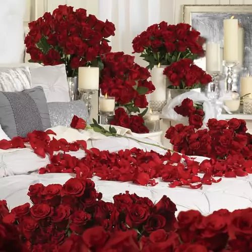 1,000 Long Stem Red Roses - Fresh Cut Flowers - Queens Flower Delivery
