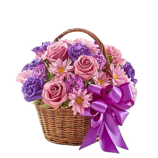 Basket of Blooms - Fresh Cut Flowers - Queens Flower Delivery