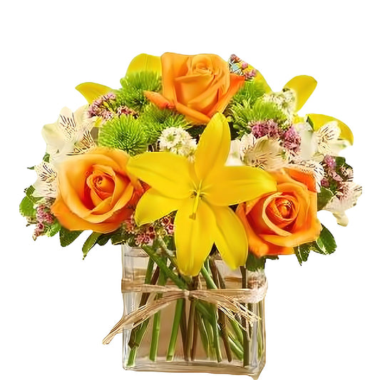Fields of the World in Rectangle - Floral Arrangement - Queens Flower Delivery