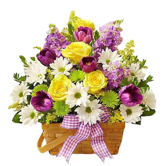 Have A Good Day Basket - Floral Arrangement - Queens Flower Delivery