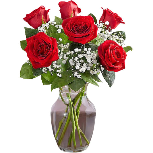 Love's Embrace Roses - Red - Fresh Cut Flowers - Queens Flower Delivery