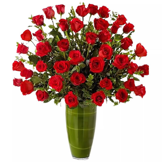 Luxury Rose Bouquet - 24 Premium Long Stem Red Roses - Products > Luxury Collection - Queens Flower Delivery