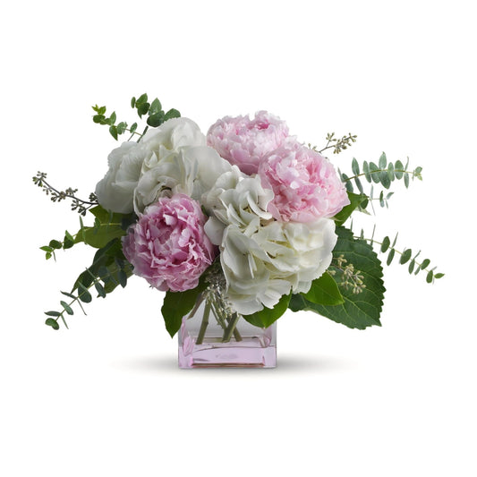 Soft Pink Peony Bouquet - Fresh Cut Flowers - Queens Flower Delivery