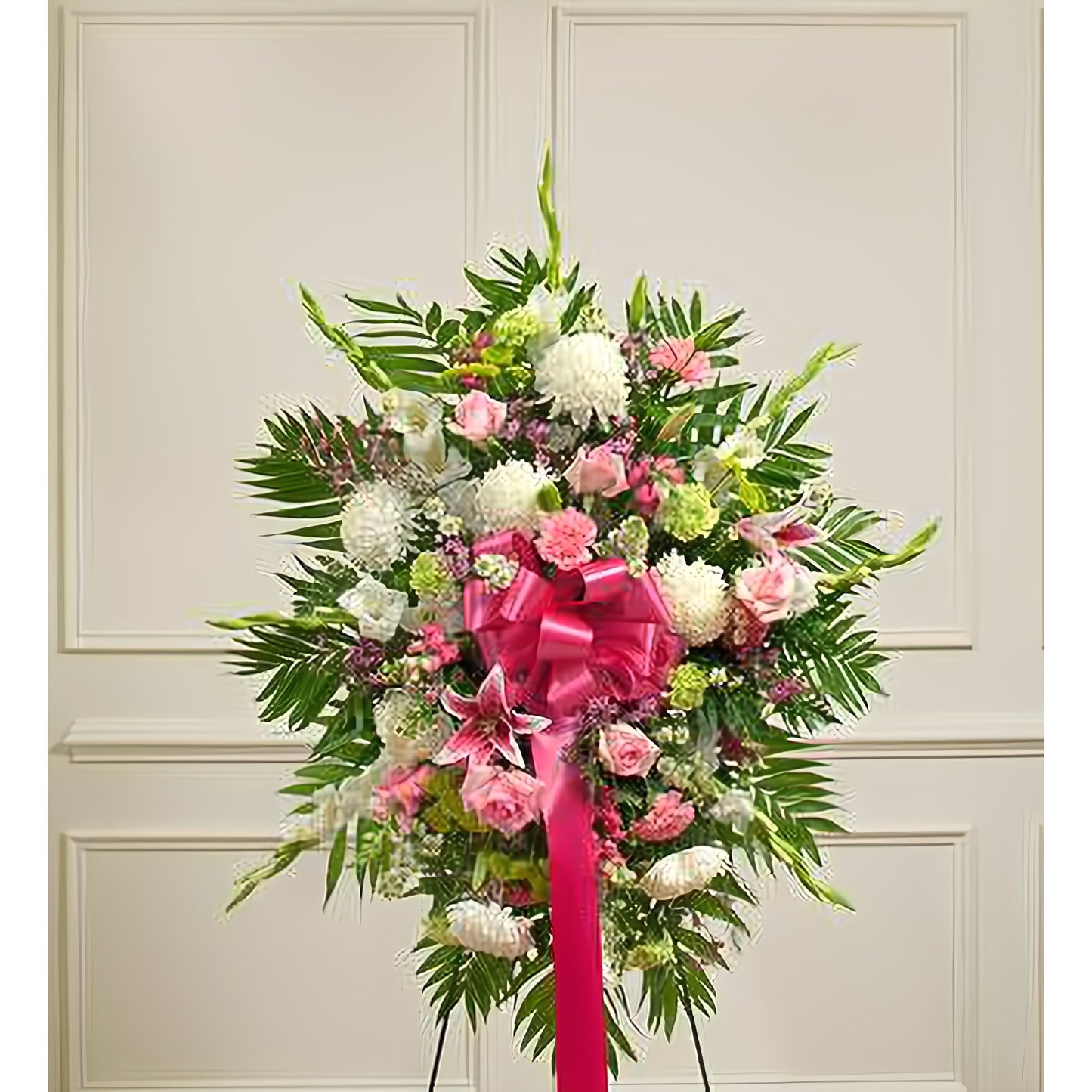 Deepest Sympathies Pastel Standing Spray - Funeral > Standing Sprays - Queens Flower Delivery