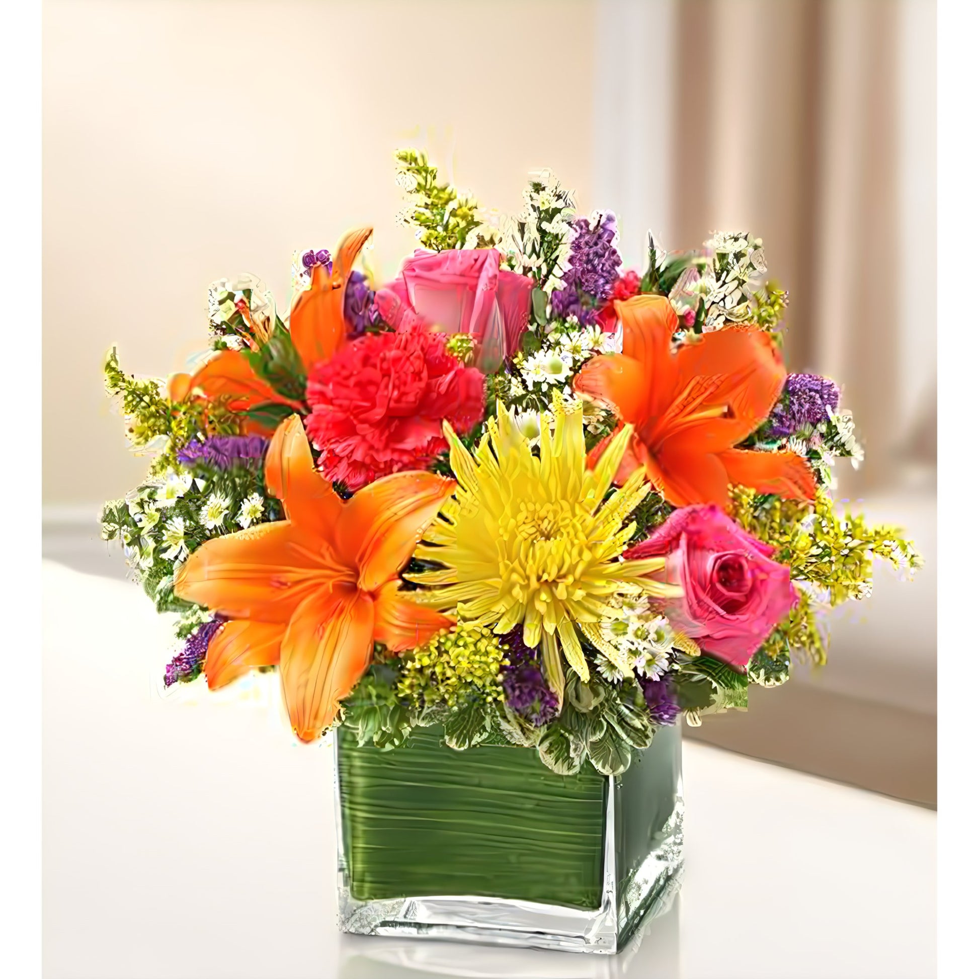 Healing Tears - Multicolor Bright - Funeral > Vase Arrangements - Queens Flower Delivery