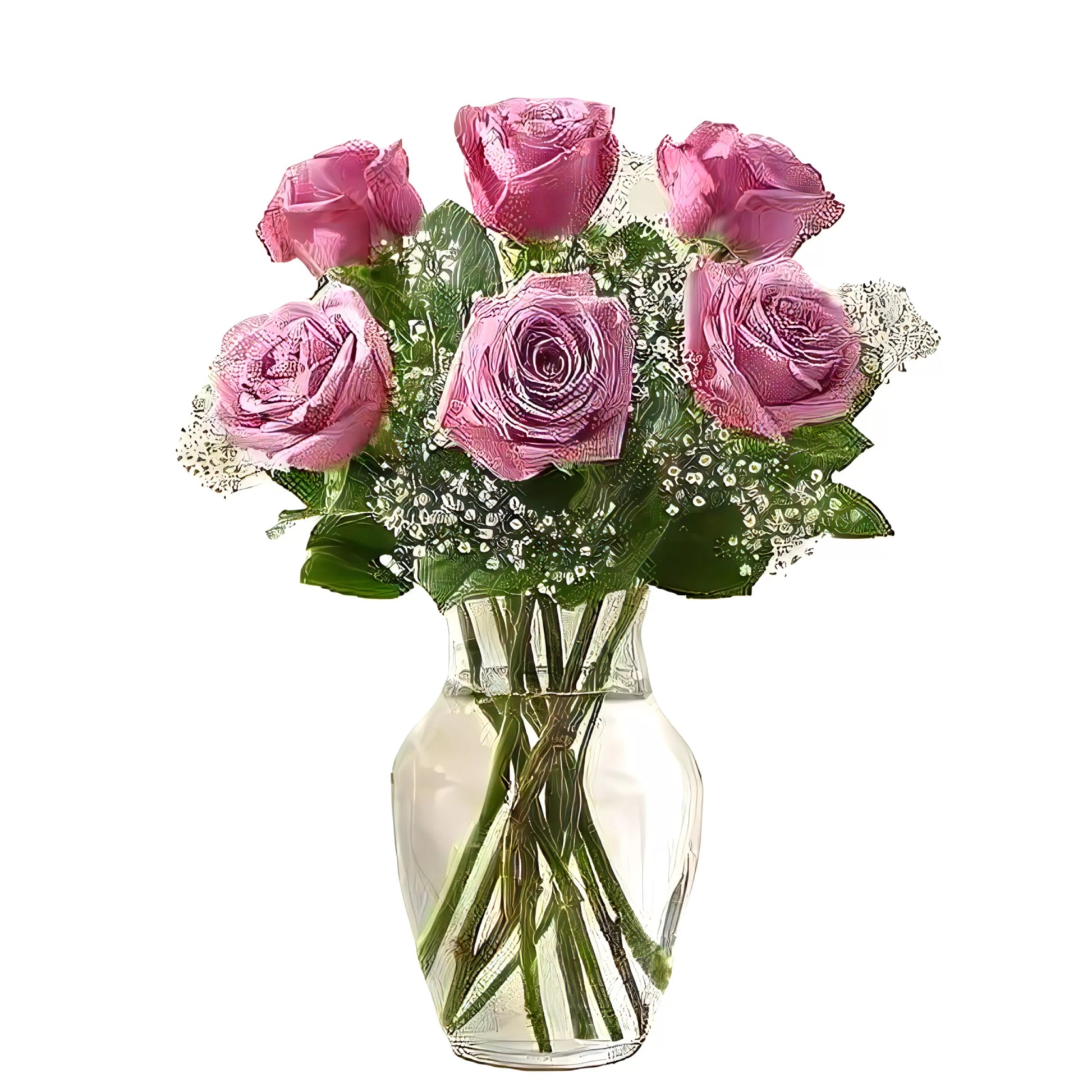 Love's Embrace Roses - Purple - Fresh Cut Flowers - Queens Flower Delivery