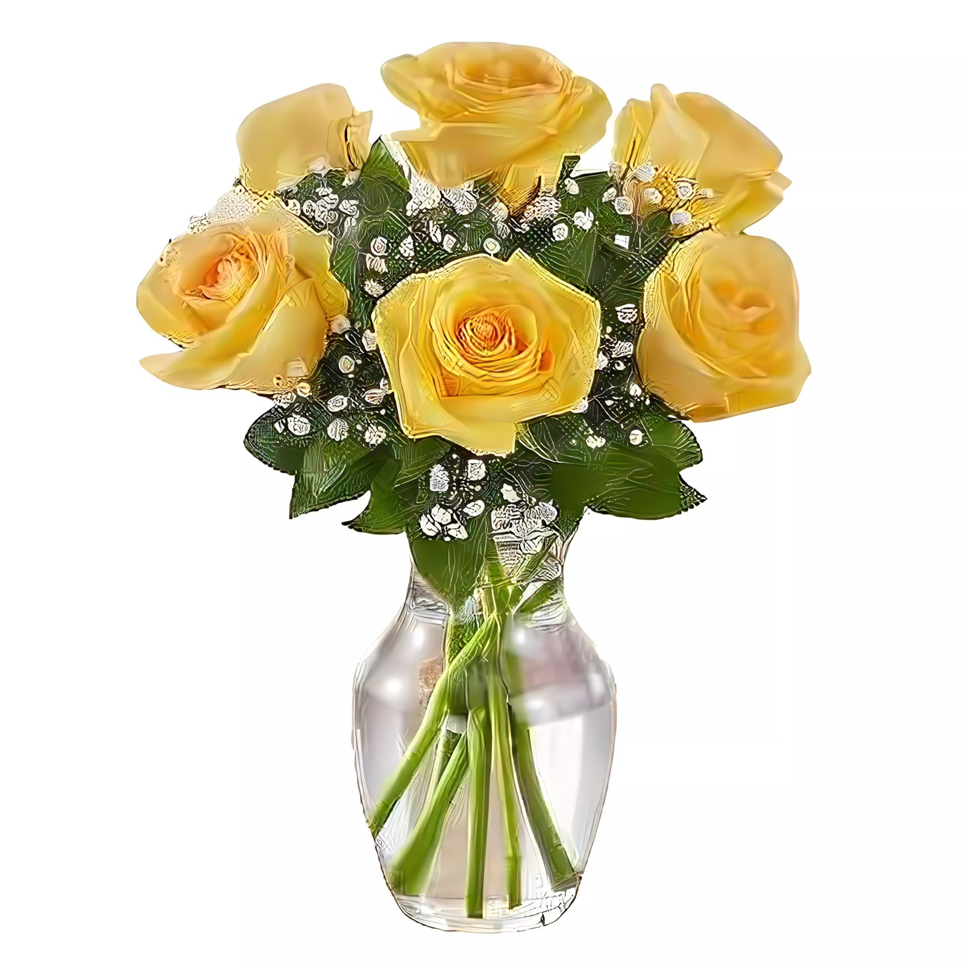 Love's Embrace Roses - Yellow - Fresh Cut Flowers - Queens Flower Delivery