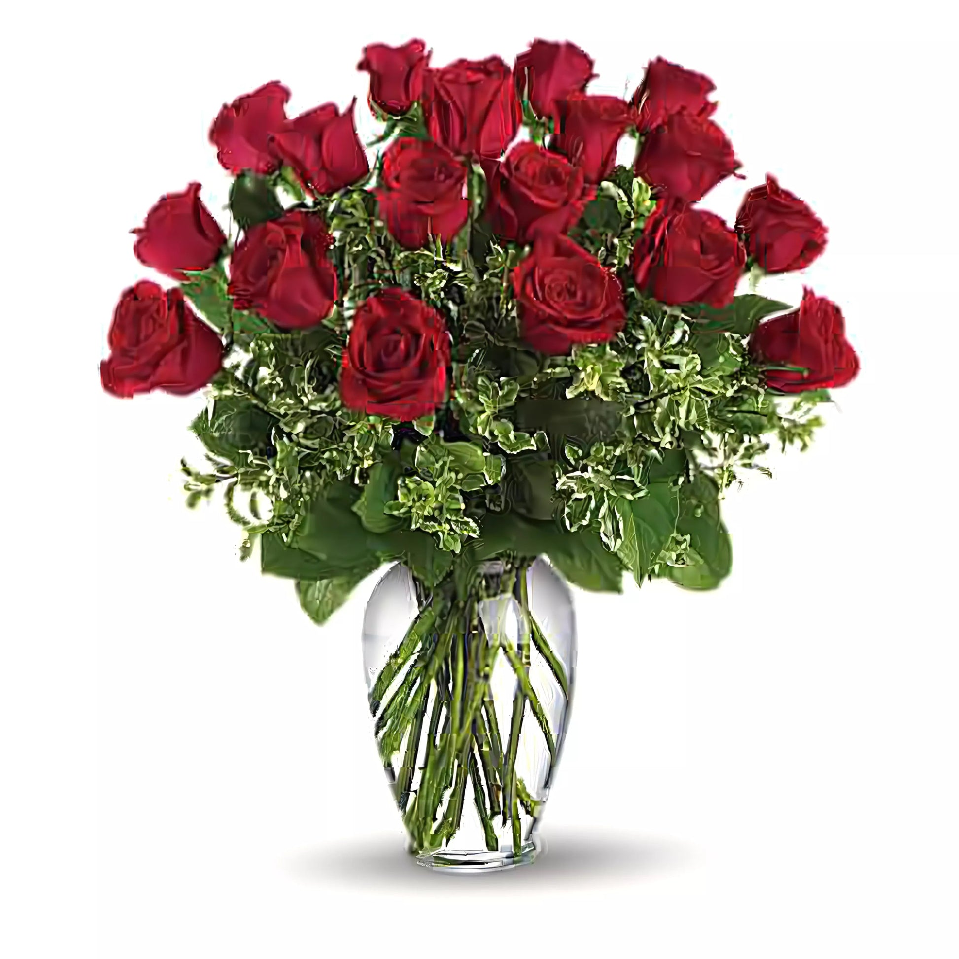 Premium Long Stem - 18 Red Roses - Valentine's Day - Queens Flower Delivery