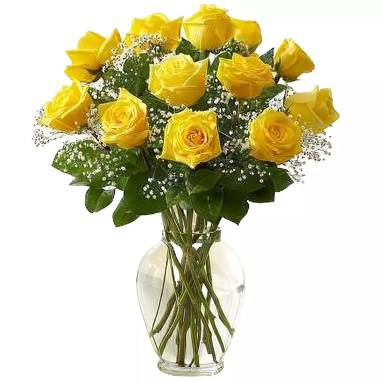 Premium Long Stem - Dozen Yellow Roses - Roses - Queens Flower Delivery