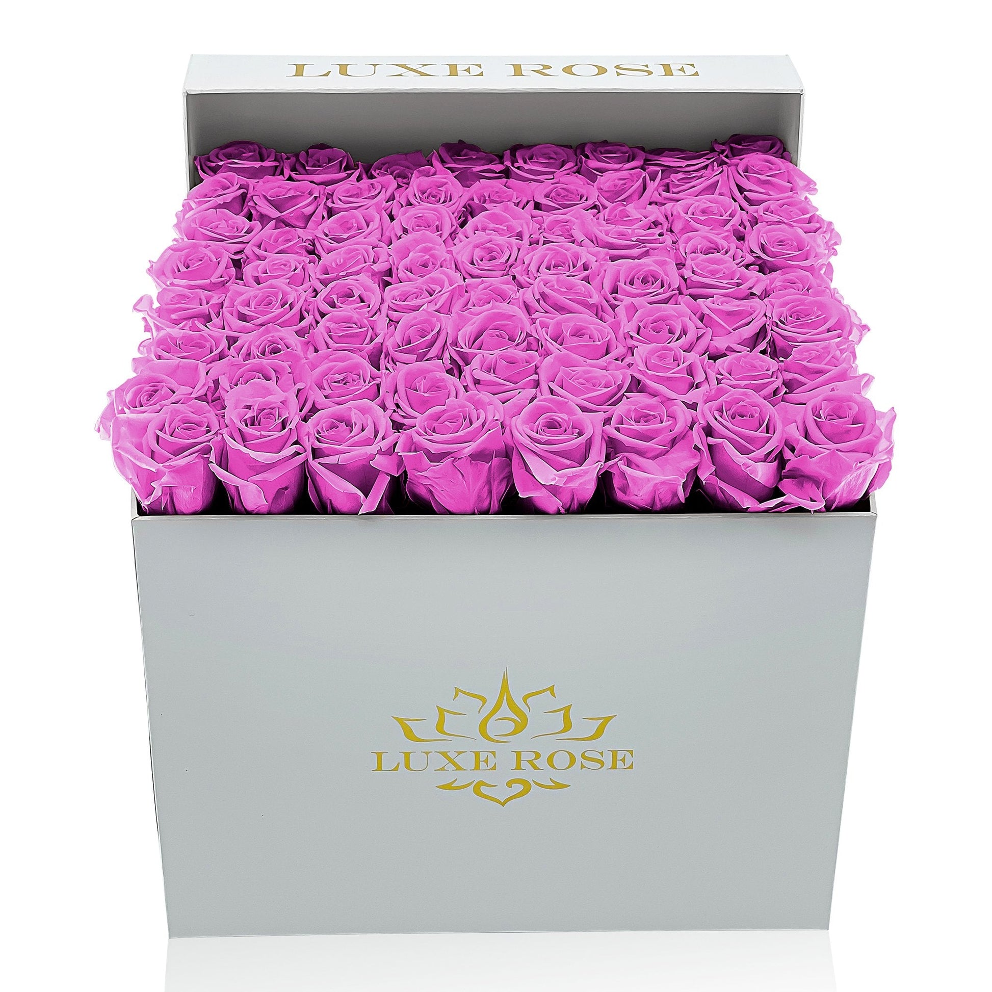 Preserved Roses Large Box | Hot Pink - Roses - Queens Flower Delivery