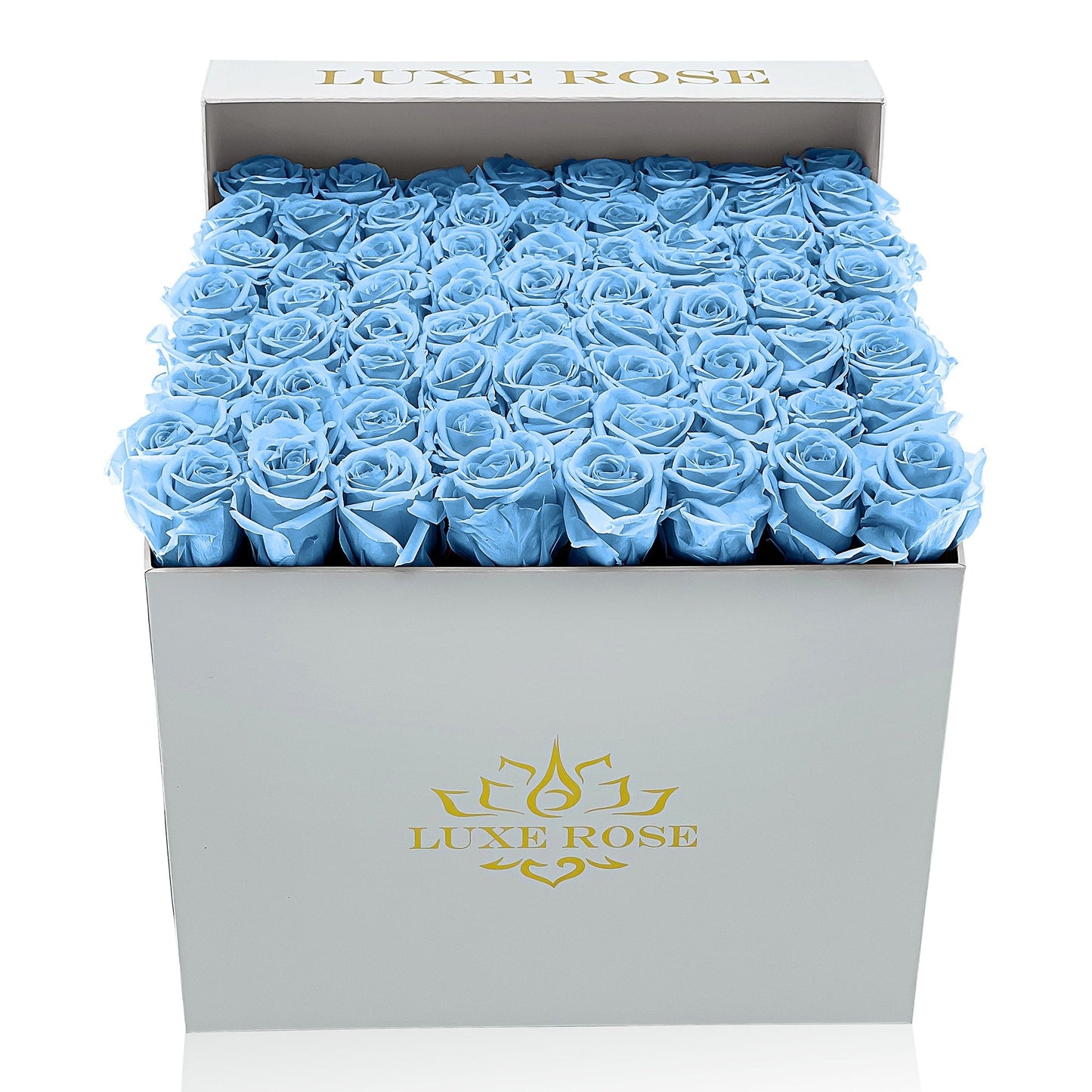 Preserved Roses Large Box | Light Blue - Roses - Queens Flower Delivery