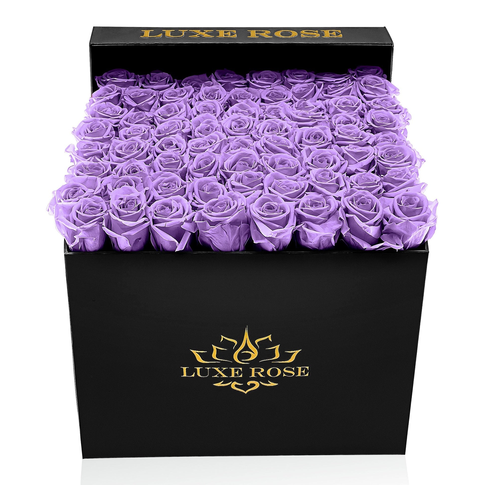 Preserved Roses Large Box | Lilac - Roses - Queens Flower Delivery