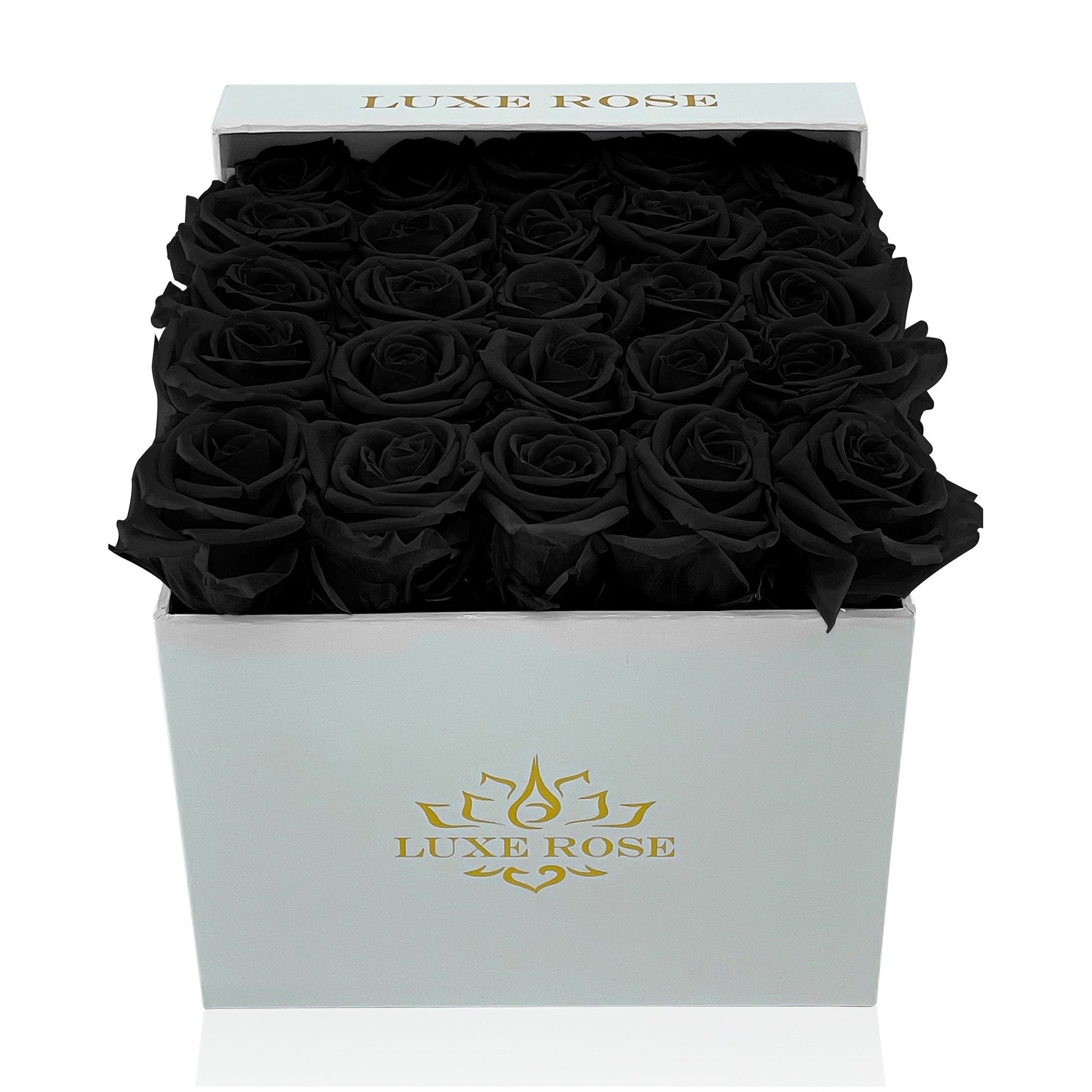 Preserved Roses Small Box | Black - Roses - Queens Flower Delivery