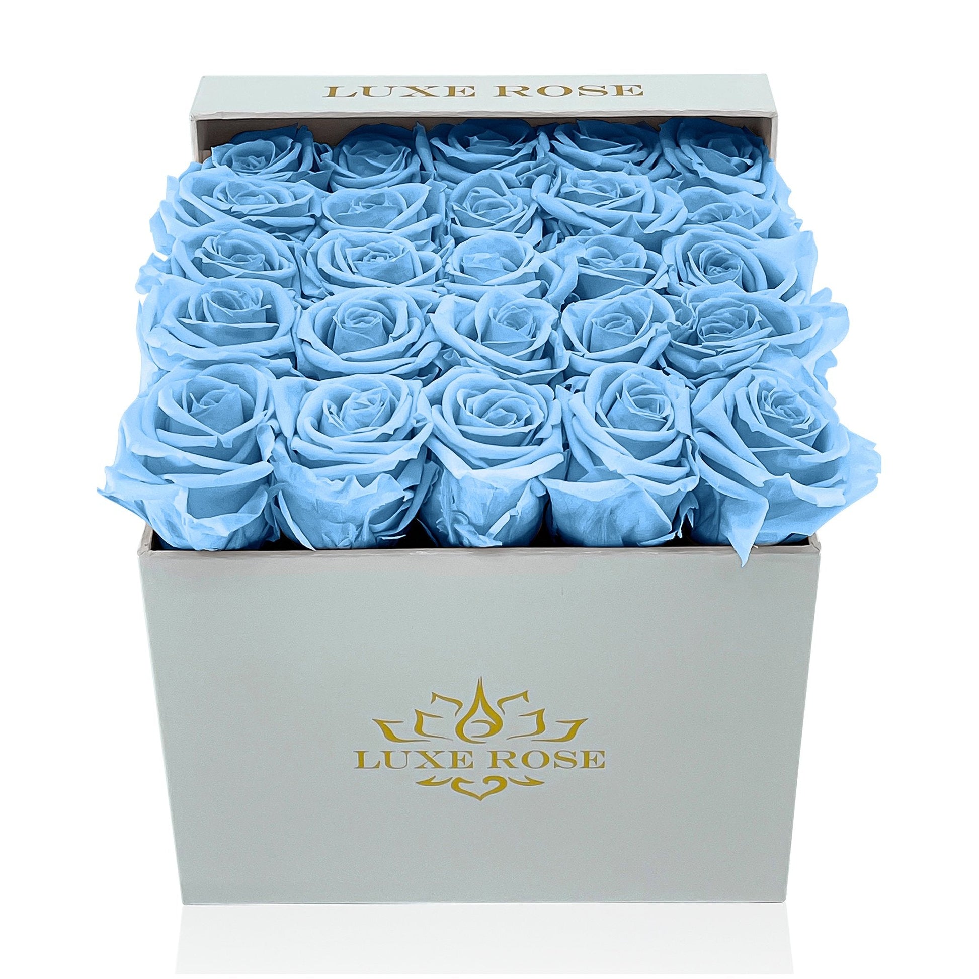Preserved Roses Small Box | Light Blue - Roses - Queens Flower Delivery
