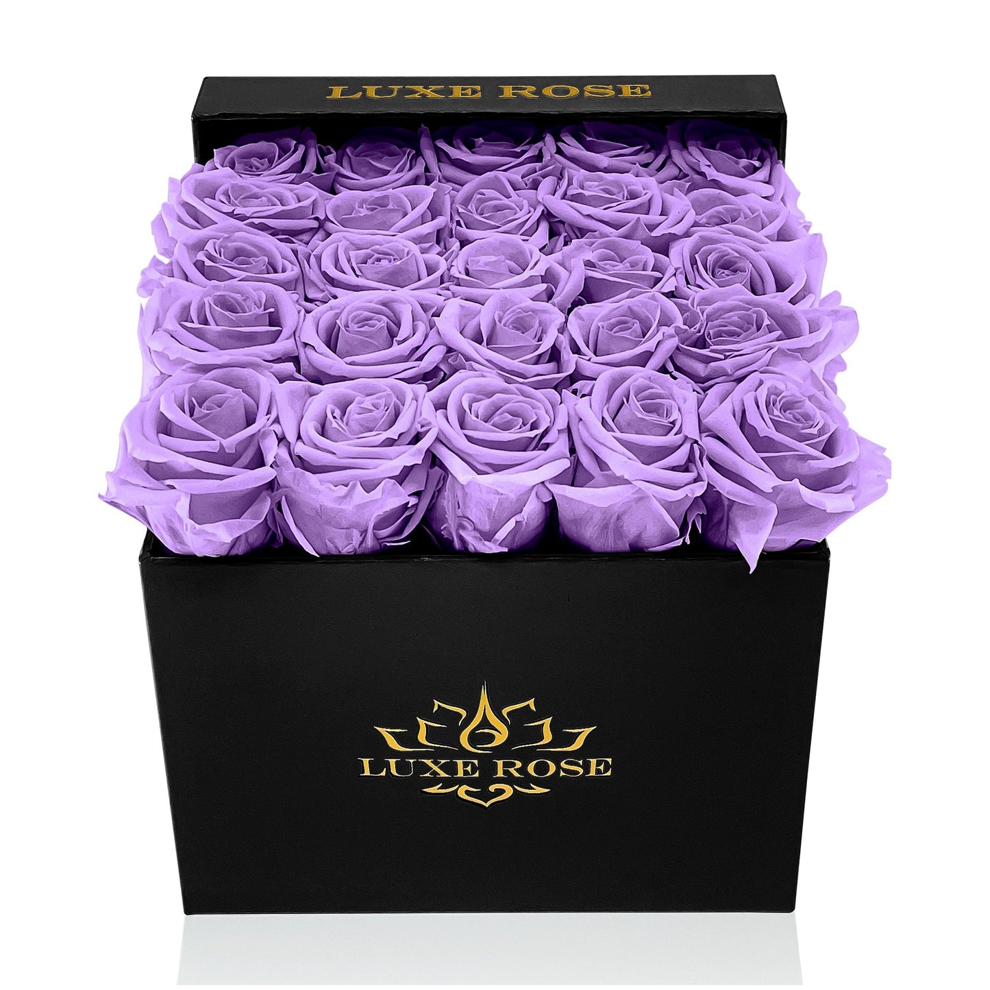 Preserved Roses Small Box | Lilac - Roses - Queens Flower Delivery