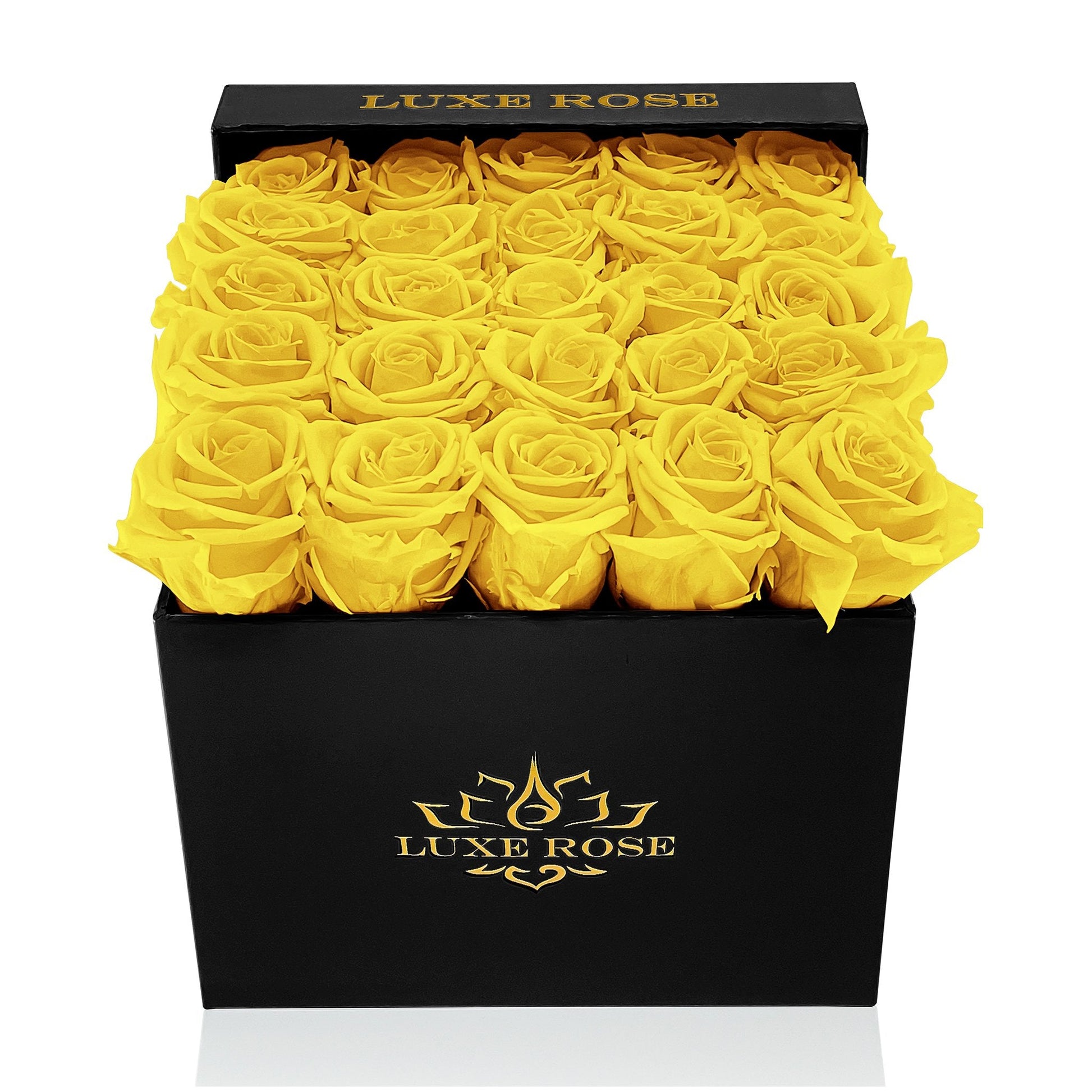 Preserved Roses Small Box | Yellow - Roses - Queens Flower Delivery