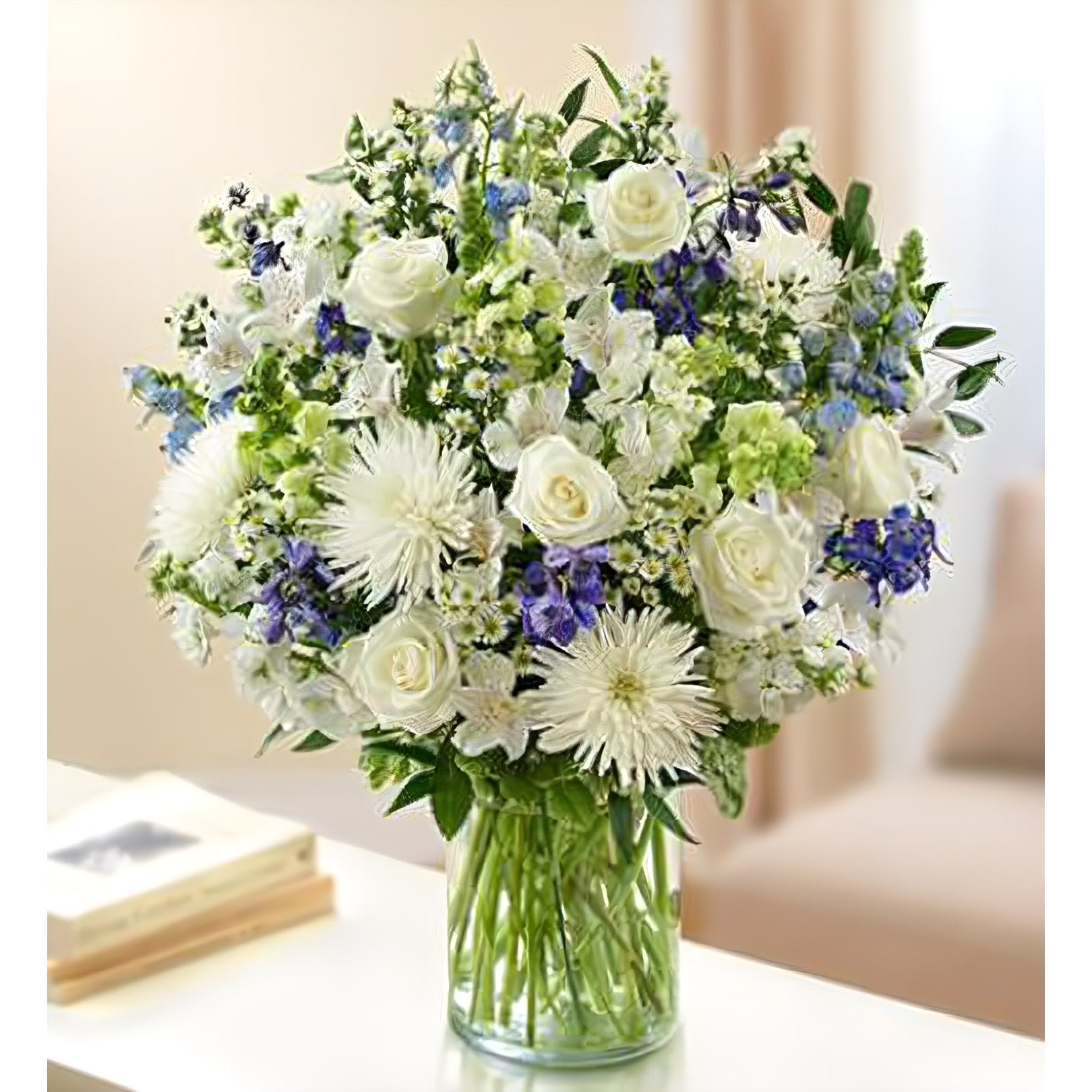Sincerest Sorrow - Blue and White - Funeral > Vase Arrangements - Queens Flower Delivery