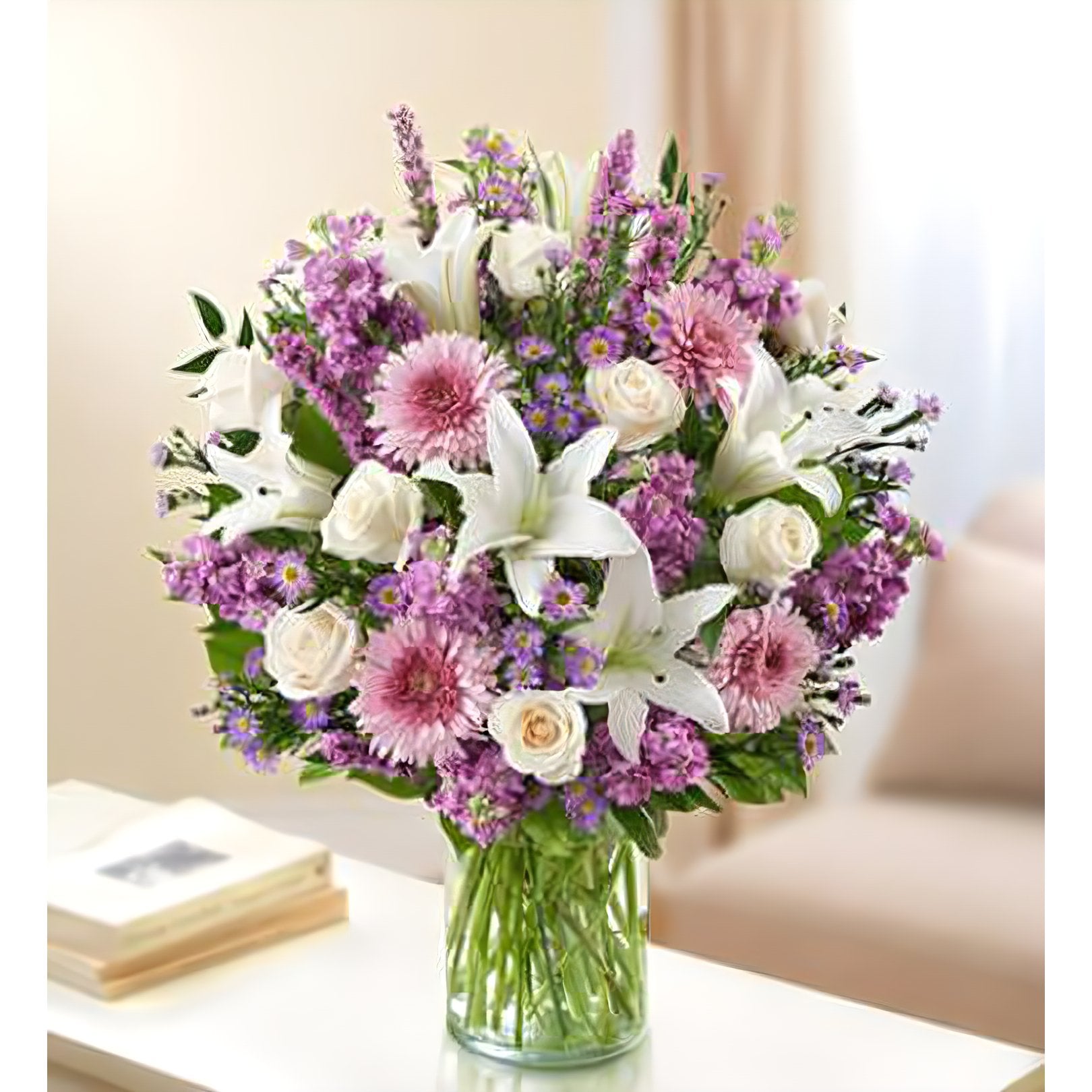 Sincerest Sorrow - Lavender and White - Funeral > Vase Arrangements - Queens Flower Delivery