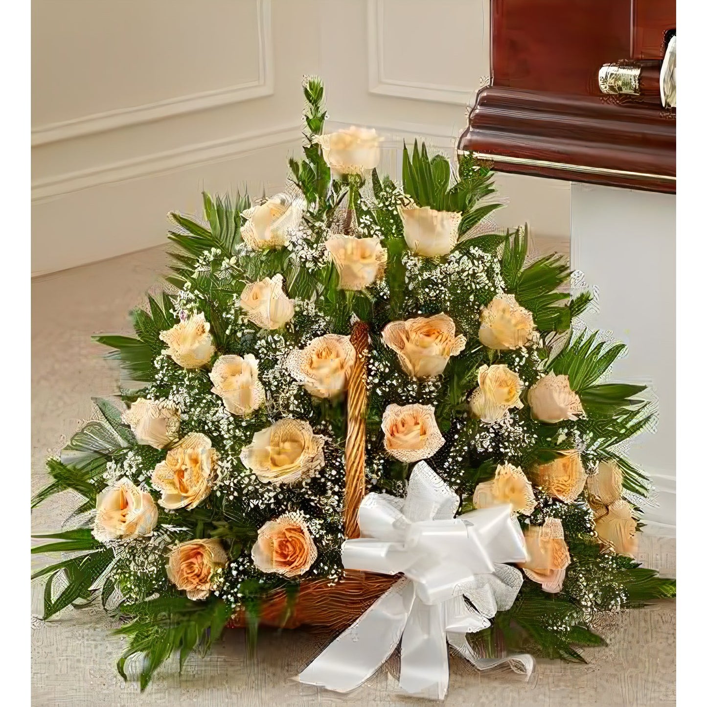 Sincerest Sympathy Fireside Basket - Funeral > For the Service - Queens Flower Delivery