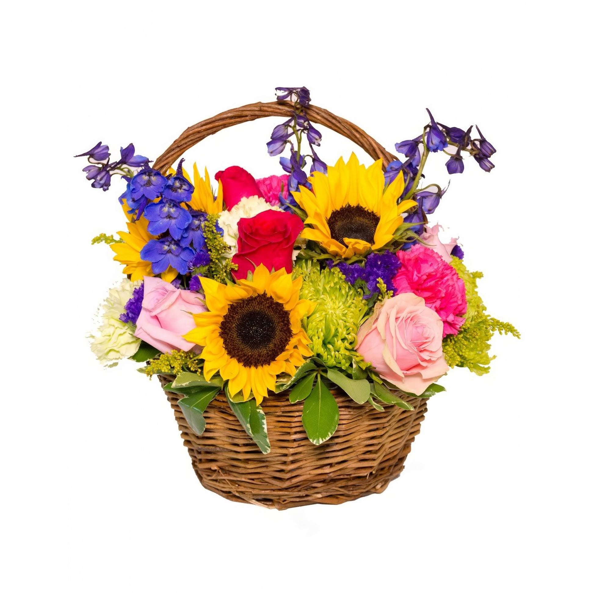 Sunny Garden Basket - Floral Arrangement - Queens Flower Delivery