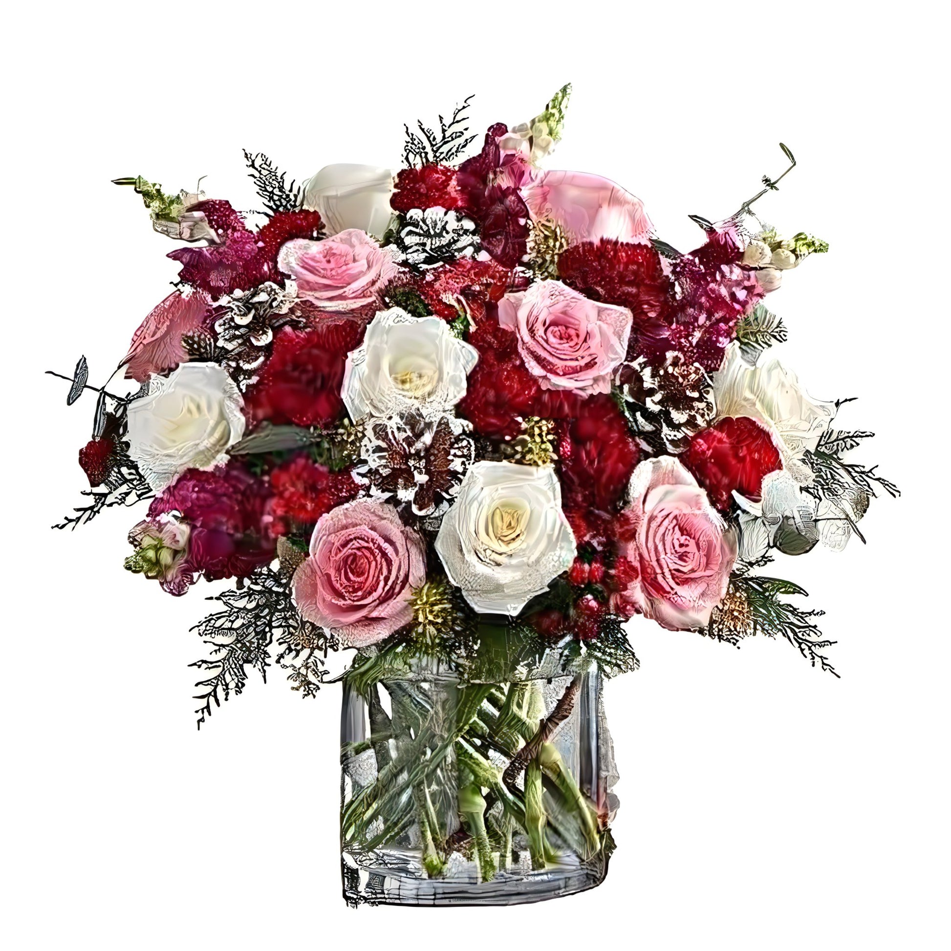Victorian Grandeur Bouquet - Holiday Collection - Queens Flower Delivery